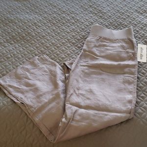 Grey Wide leg linen pants